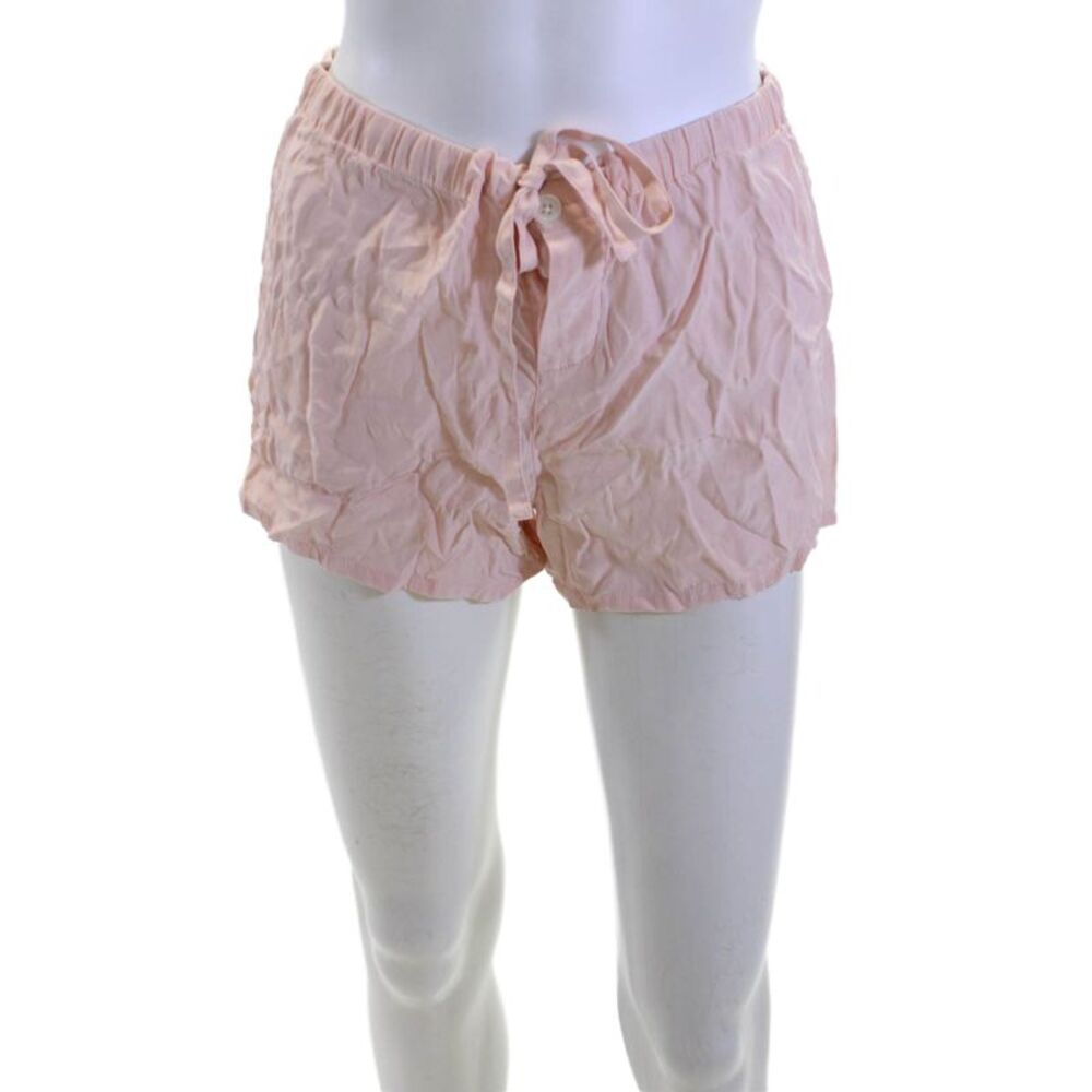 Sleepy Jones Womens Drawstring Silk Sleep Shorts Pale Pink Size Extra Small